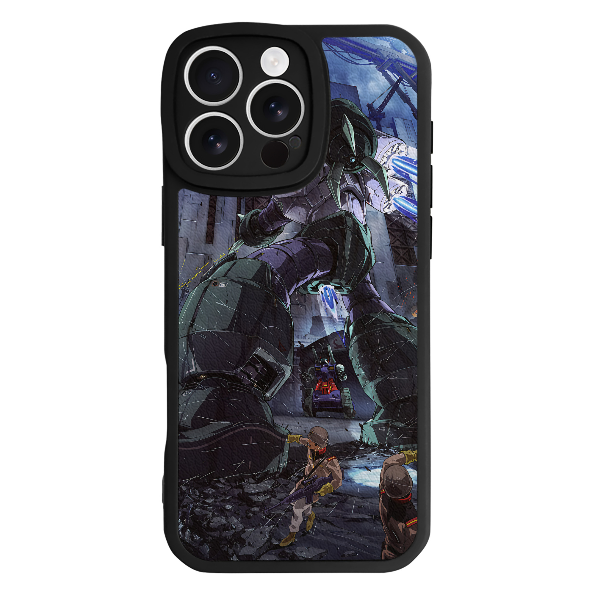 （画像用） 機動戦士ガンダム Mobile Suit Gundam 【iPhone 16シリーズ対応】シリコンスマホケース（レザー調） 材質：シリコン